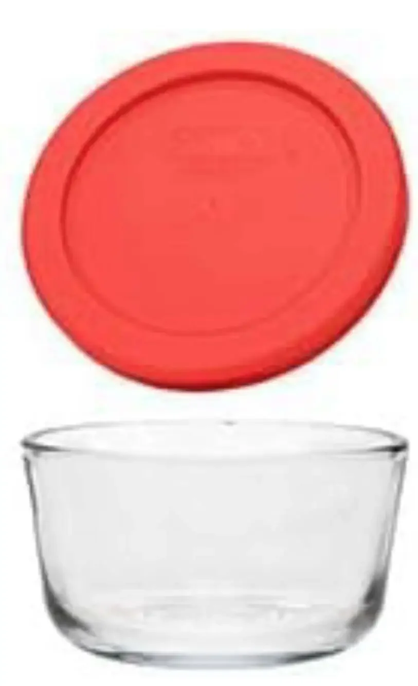 Pyrex 1-Cup Glass Storage Containers 6 with lids.  Meal Prep!